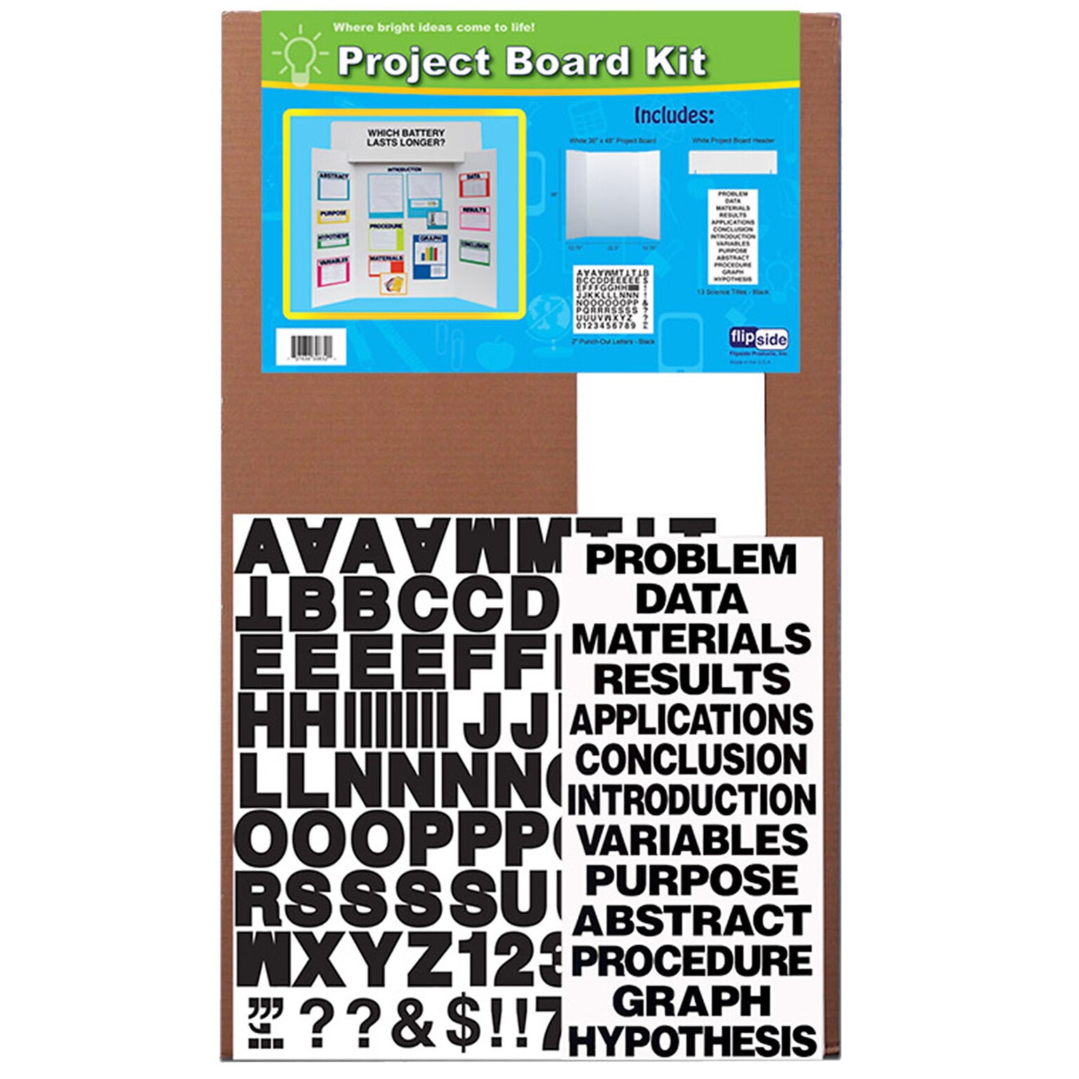 Flipside Products Corrugated Project Board Kit, 36 x 48, Multicolored, Pack of 24 (FLP3083224)