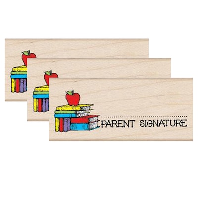 Hero Arts Parent Signature with Apple Stamp, Pack of 3 (HOAD323-3)