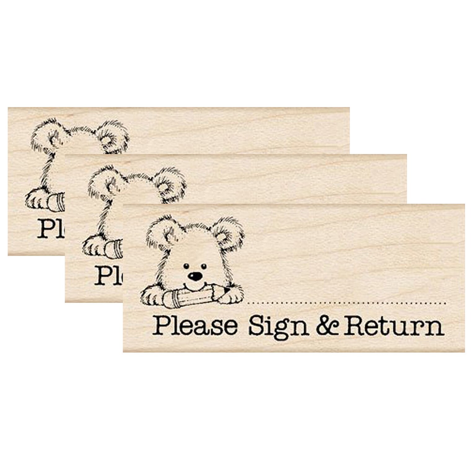 Hero Arts Please Sign & Return Pup Stamp, 3/Bundle (HOAD453-3)