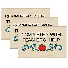 Hero Arts Completed With Teachers Help Stamp, Pack of 3 (HOAD548-3)