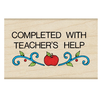 Hero Arts Completed With Teacher's Help Stamp, Pack of 3 (HOAD548-3)