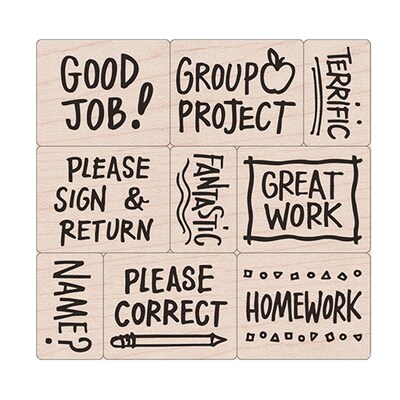 Hero Arts Big n Little Notes From The Teacher Stamps, Set of 9 (HOALL251)