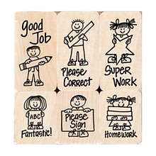 Hero Arts Big n Little Hero Kids For Teachers Stamps, Set of 6 (HOALL504)