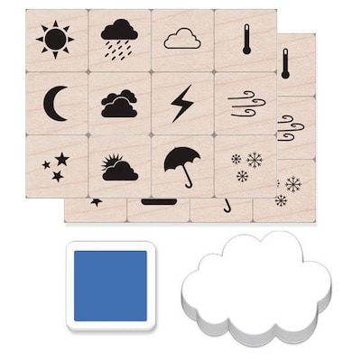 Hero Arts Weather Icons Stamps Mini Tub, 12/Set, 2 Sets (HOALP425-2)