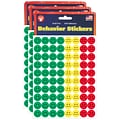 Hygloss Behavior Stickers, 0.5, 1,200 Per Pack, 3 Packs (HYG41225-3)