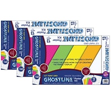Ghostline Paper Poster Board Kit, 14 x 22, Assorted, 13 Pieces Per Kit, 3 Kits (PACCAR12097-3)