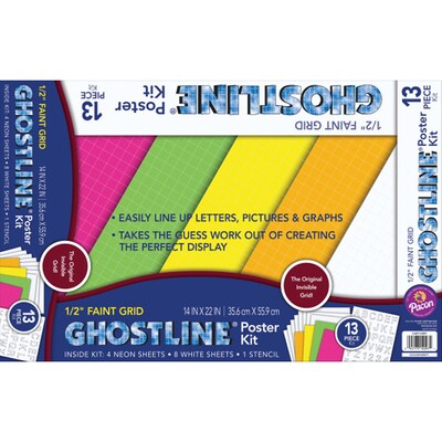 Ghostline Paper Poster Board Kit, 14 x 22, Assorted, 13 Pieces Per Kit, 3 Kits (PACCAR12097-3)