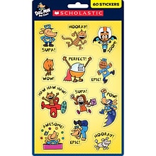 Scholastic Teacher Resources Dog Man Stickers, 60/Pack, 6 Packs (SC-862617-6)