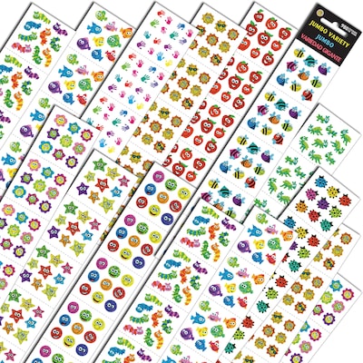 Sandylion Jumbo Variety Assortment Sticker, Pack of 980, 2 Packs (SLSTEPJVQ-2)