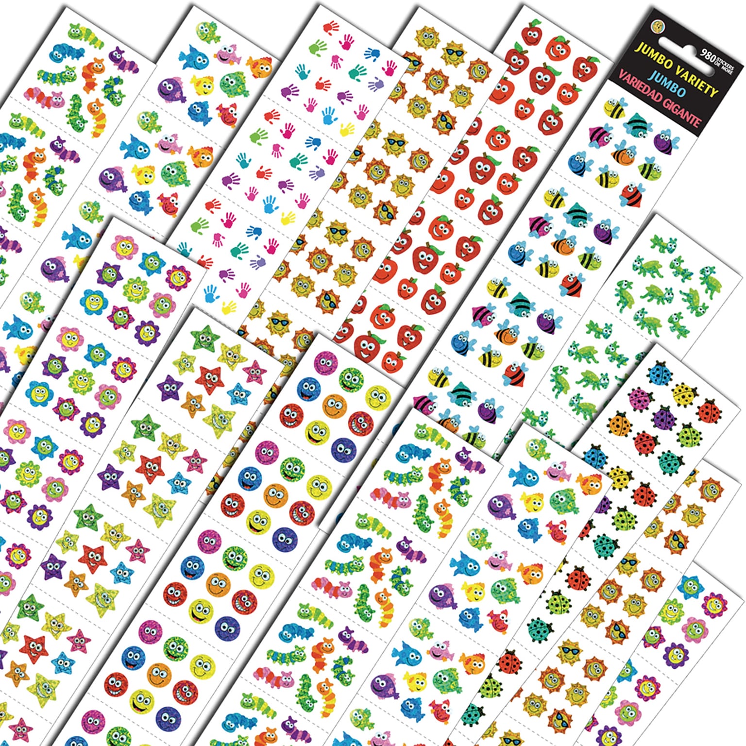 Sandylion Jumbo Variety Assortment Sticker, Pack of 980, 2 Packs (SLSTEPJVQ-2)