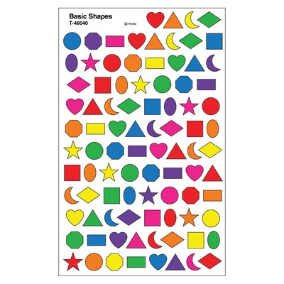 TREND Basic Shapes superShapes Stickers, 800 Per Pack, 6 Packs (T-46040-6)