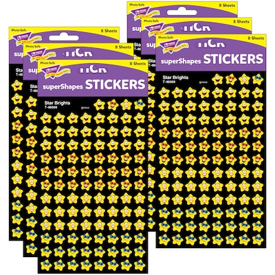 TREND Star Brights superShapes Stickers, 800/Pack, 6 Packs (T-46069-6)