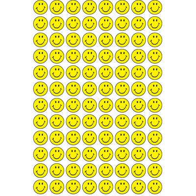 TREND Neon Yellow Smiles superSpots Stickers, 800 Per Pack, 6 Packs (T-46139-6)