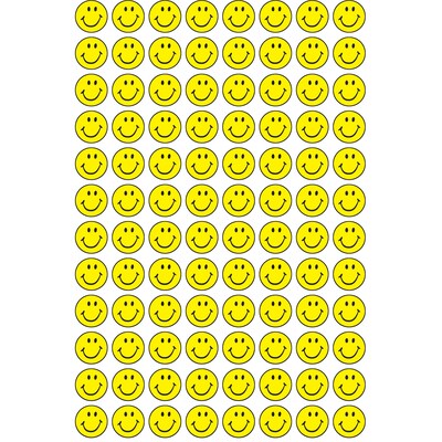 TREND Neon Yellow Smiles superSpots Stickers, 800 Per Pack, 6 Packs (T-46139-6)