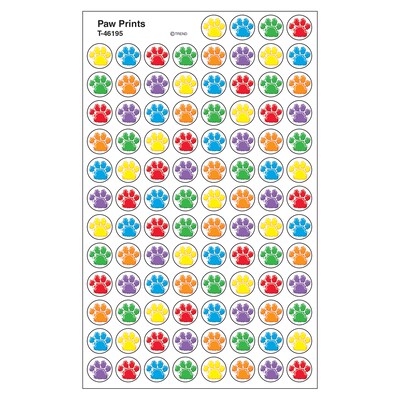 TREND Paw Prints superSpots Stickers, 800 Per Pack, 6 Packs (T-46195-6)