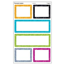 TREND Color Harmony Painted Labels superShapes Stickers, Large, Assorted Colors, 24/Pack, 6 Packs (T
