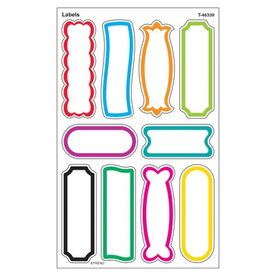 TREND Labels superShapes Stickers-Large, 80 Per Pack, 6 Packs (T-46339-6)