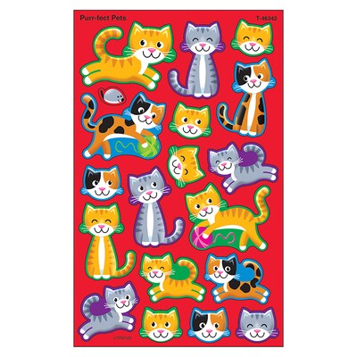 TREND Purr-fect Pets superShapes Stickers-Large, 144/Pack, 6 Packs (T-46342-6)