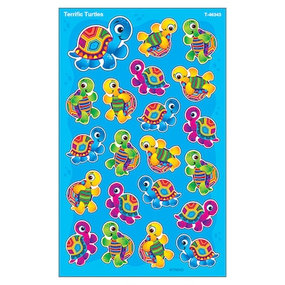 TREND Terrific Turtles superShapes Stickers, Large, 168/Pack, 6 Packs (T-46343-6)