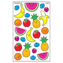 TREND Friendly Fruit superShapes Stickers, Large, 192/Pack, 6 Packs (T-46346-6)