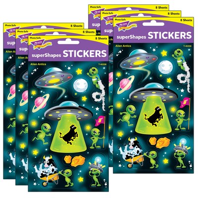 TREND Alien Antics Large superShapes Stickers, 80/Pack, 6 Packs (T-46358-6)