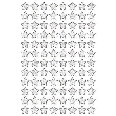 TREND Silver Sparkle Stars superShapes Stickers-Sparkle, 400 Per Pack, 6 Packs (T-46404-6)