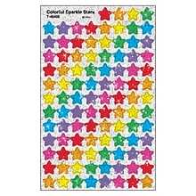 TREND Colorful Sparkle Stars superShapes Stickers, 400 Per Pack, 6 Packs (T-46405-6)