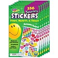 Trend Sparkly Stars, Hearts, & Smiles Sticker Pad, 336/Pack, 6 Packs (T-5005-6)