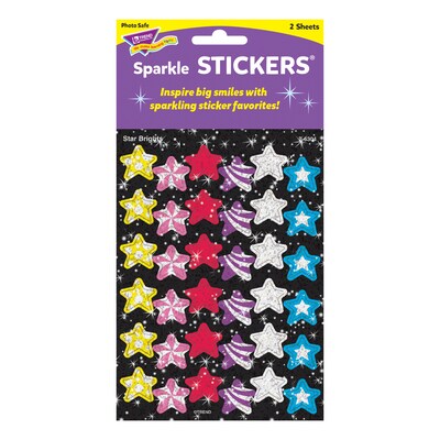 TREND Star Brights Sparkle Stickers®, 72/Pack, 12 Packs (T-6304-12)