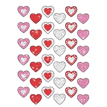 TREND Shimmering Hearts Sparkle Stickers®, 72 Per Pack, 12 Packs (T-6306-12)