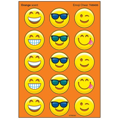 TREND Orange Stinky Stickers® Emoji Cheer, 60/Pack, 6 Packs (T-83433-6)