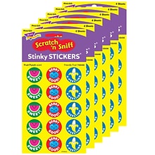 TREND Fruit Punch Stinky Stickers® Friendly Fruit, 60/Pack, 6 Packs (T-83436-6)