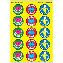 TREND Fruit Punch Stinky Stickers® Friendly Fruit, 60/Pack, 6 Packs (T-83436-6)