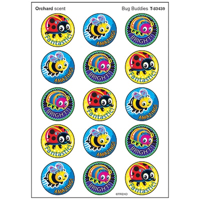 TREND Orchard Stinky Stickers® Bug Buddies, 60/Pack, 6 Packs (T-83439-6)