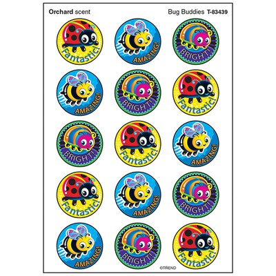 TREND Orchard Stinky Stickers® Bug Buddies, 60/Pack, 6 Packs (T-83439-6)