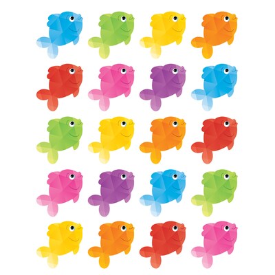 Teacher Created Resources Colorful Fish Stickers, 120 Per Pack, 12 Packs (TCR3553-12)