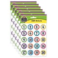 Teacher Created Resources Polka Dots Numbers Stickers, 120/Pack, 6 Packs (TCR3567-6)