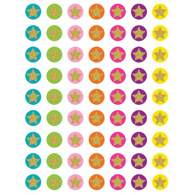 Teacher Created Resources Confetti Stars Mini Stickers, 378 Per Pack, 12 Packs (TCR3602-12)