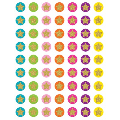 Teacher Created Resources Confetti Stars Mini Stickers, 378 Per Pack, 12 Packs (TCR3602-12)