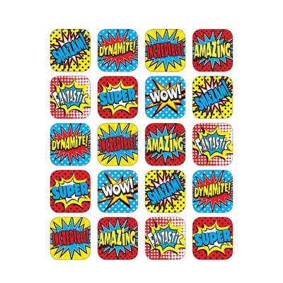 Teacher Created Resources Superhero Stickers, 1, 120 Per Pack, 12 Packs (TCR5570-12)