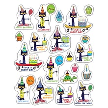 Teacher Created Resources® Pete the Cat® Happy Birthday Stickers, 120/Pack, 12 Packs (TCR62025-12)
