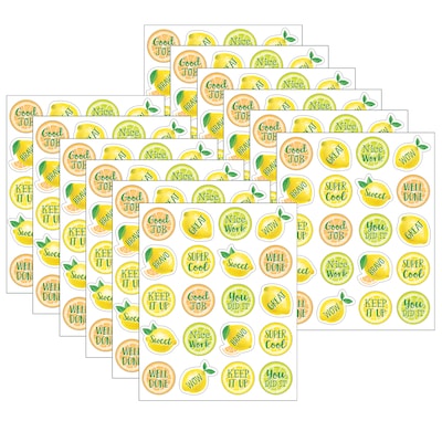 Teacher Created Resources® Lemon Zest Stickers, 120/Pack, 12 Packs (TCR8484-12)