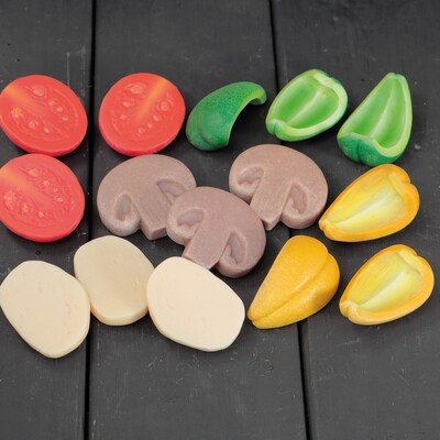 Yellow Door Sensory Play Stones, Pizza Toppings (YUS1153)