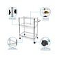 Mount-It! 3-Shelf Metal Mobile Utility Cart with Lockable Wheels, Silver (MI-7860)