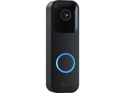 Blink Wi-Fi Wired/Wireless Smart Video Doorbell with Sync Module 2, Black (B08SGC46M9)