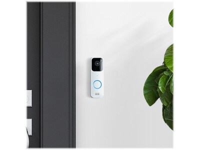 Blink Wi-Fi Wired/Wireless Smart Video Doorbell with Sync Module 2, White (B08SGR2G65)