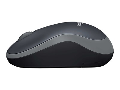Logitech M185 Wireless Ambidextrous Optical Mouse, Gray (910-003888)