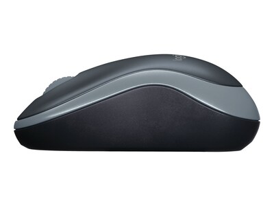 Logitech M185 Wireless Ambidextrous Optical Mouse, Gray (910-003888)