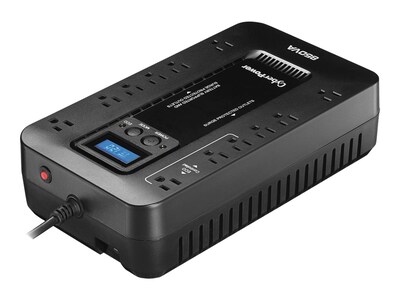 CyberPower Ecologic Series 850VA 12-Outlet UPS, Black (EC850LCD)