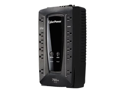 CyberPower AVR Series 750VA UPS, 12-Outlet, Black (AVRG750U)